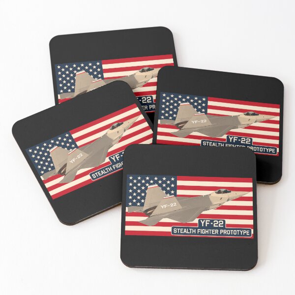 Item preview, YF-22 Stealth Fighter Jet Prototype American Flag designed and sold by MilitaryMart.
