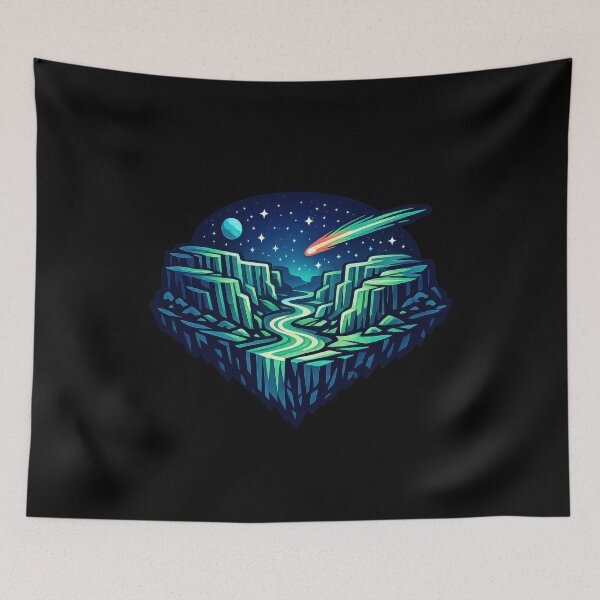 Item preview, Comet Valley Neon Cosmic Canyon Design  designed and sold by Sketchlegacy.