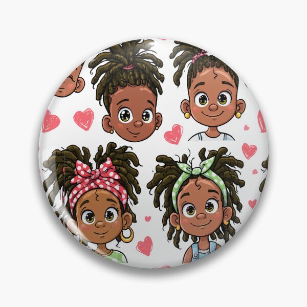 Artikelvorschau, Kawaii-Mädchen-Dreadlocks und Herzchen-Druckmuster entworfen und verkauft von RichardRags.