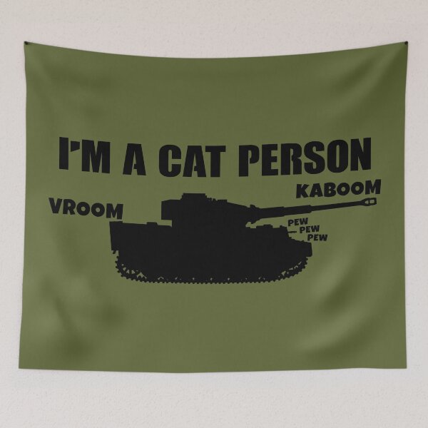 Item preview, I'm a cat Person Tiger Panzer designed and sold by NicGrayGraphic.