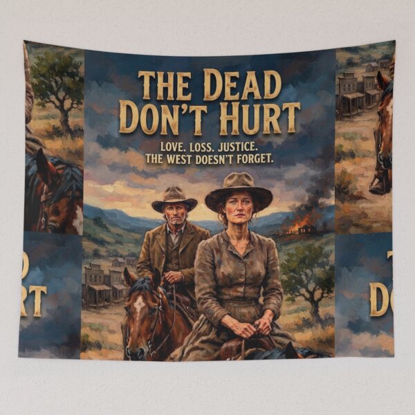 Item preview, The Dead Don't Hurt Western Drama Fine Art Tribute designed and sold by Art's Diner.