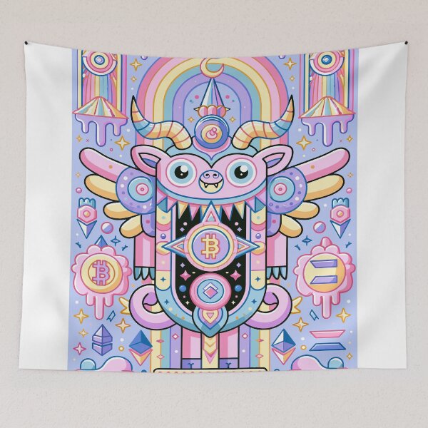 Item preview, Whimsical Crypto Beast Rainbow Dreamland designed and sold by Romgora.
