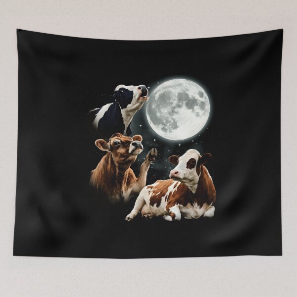 Item preview, Vintage Moon Cow Farm Animal Cottagecore Graphic T-Shirt designed and sold by Banyvim.