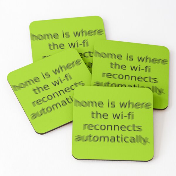 Item preview, Home is where the wifi Green Question Unique Artwork Sign designed and sold by Doctor Schtrudel.