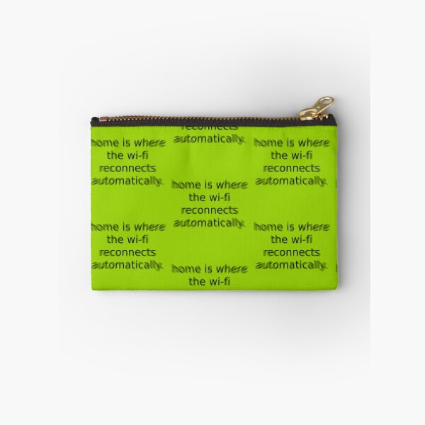 Item preview, Home is where the wifi Green Question Unique Artwork Sign designed and sold by Doctor Schtrudel.