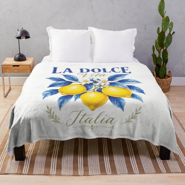 Item preview, Vibrant Lemon Branch Graphic Design with Italian Text designed and sold by Lucia Amaris Art.