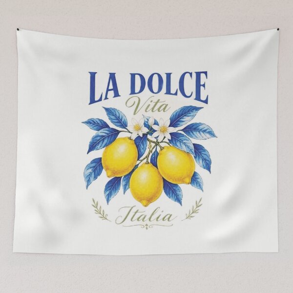 Item preview, Vibrant Lemon Branch Graphic Design with Italian Text designed and sold by Lucia Amaris Art.