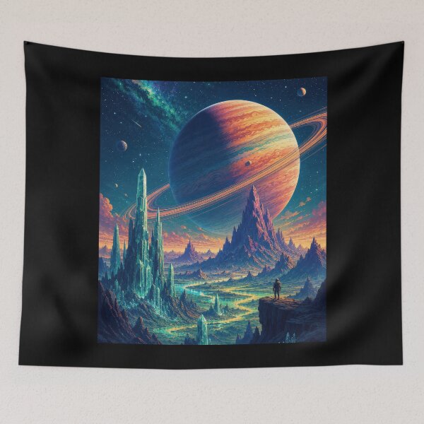 Item preview, Explorer Beneath the Giant Ringed Planet  designed and sold by Sketchlegacy.