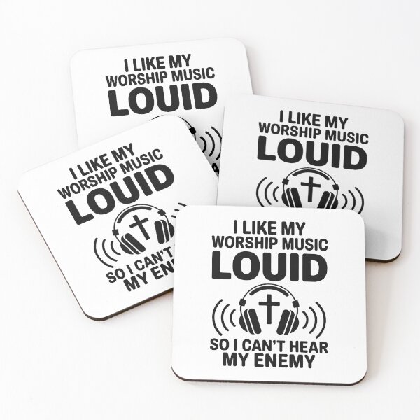 Item preview, I LIKE MY WORSHIP MUSIC LOUD SO I CAN'T HEAR MY ENEMY designed and sold by jkrphoto.