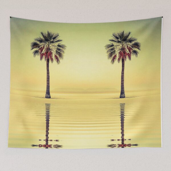 Item preview, twin palms on a tropical beach designed and sold by mister-john.