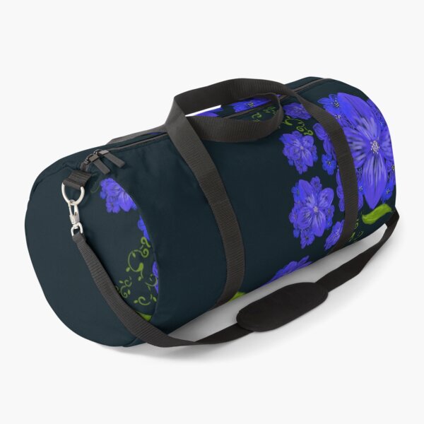 Item preview, Midnight Lapis Cascade – Floating Blue Floral Stream designed and sold by Arabesque.fromSadia.