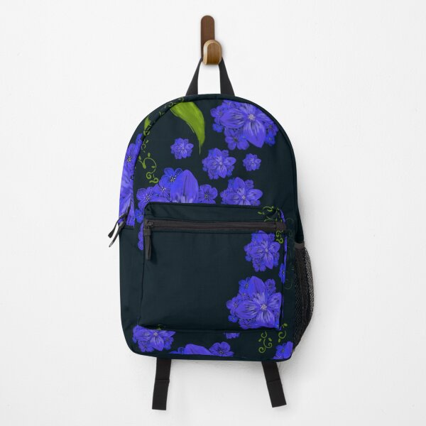 Item preview, Midnight Lapis Cascade – Floating Blue Floral Stream designed and sold by Arabesque.fromSadia.