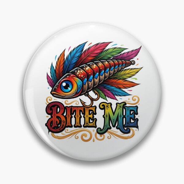 Item preview, Bite Me Rainbow Fishing Lure Humor designed and sold by TshirtsOnline-.