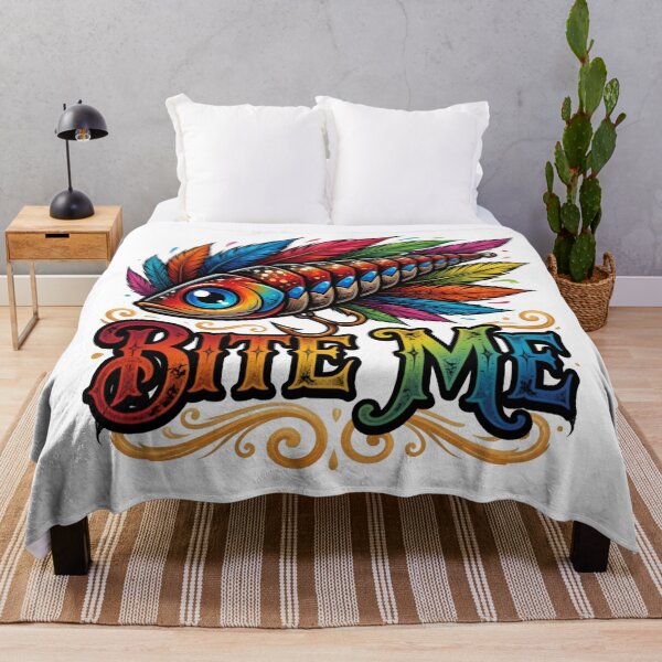 Item preview, Bite Me Rainbow Fishing Lure Humor designed and sold by TshirtsOnline-.