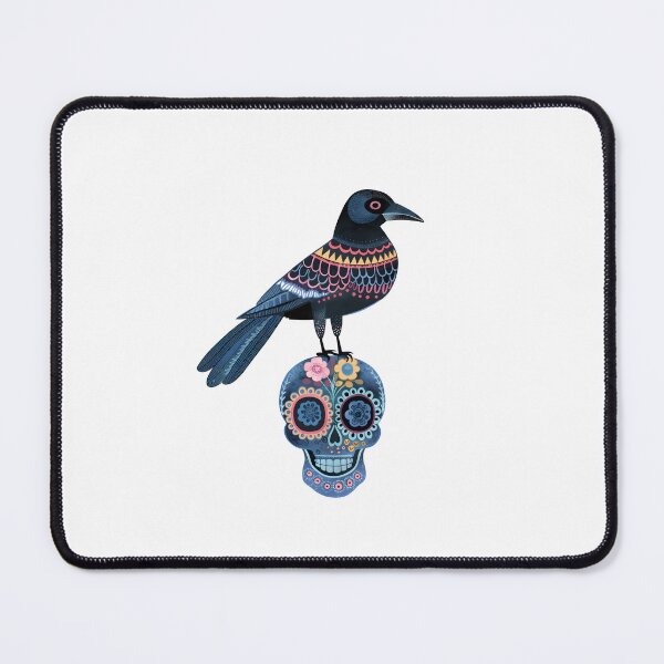 Item preview, Scandinavian Folk Art, Raven Standing On a Skull designed and sold by xiao xuans.