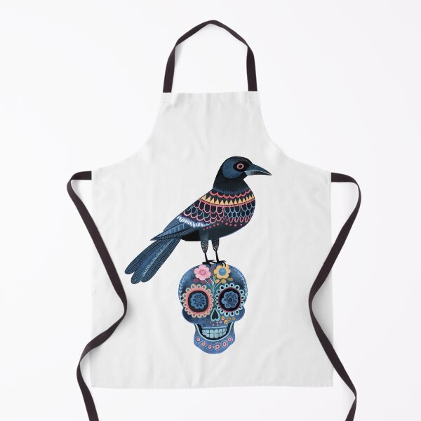 Item preview, Scandinavian Folk Art, Raven Standing On a Skull designed and sold by xiao xuans.