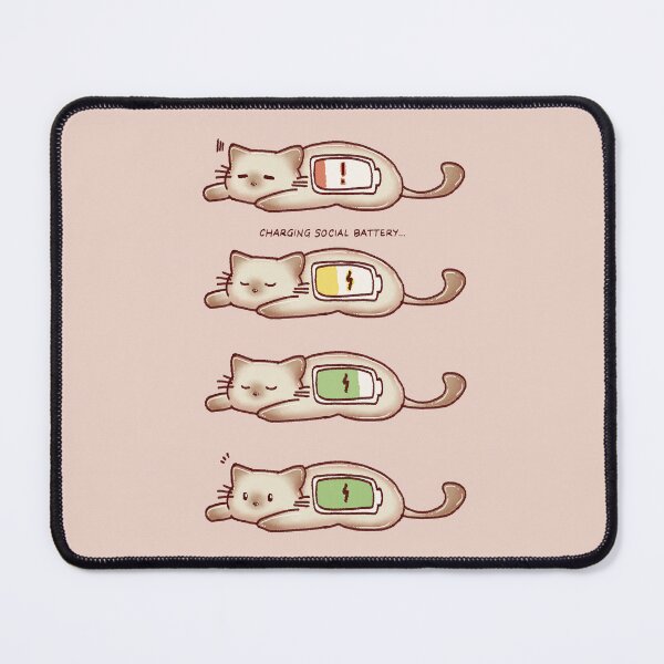 Item preview, Introvert cat charging social battery designed and sold by Denise, Denisn't.