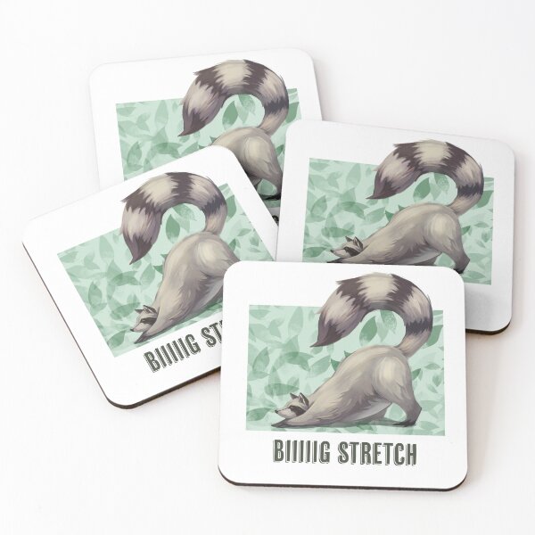 Item preview, Big Stretch Raccoon designed and sold by Kulay Illustrations.