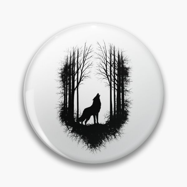 Item preview, Howling Wolf Forest Silhouette designed and sold by SK ArtNest.