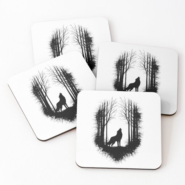 Item preview, Howling Wolf Forest Silhouette designed and sold by SK ArtNest.