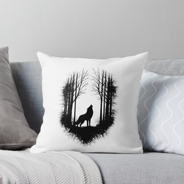 Item preview, Howling Wolf Forest Silhouette designed and sold by SK ArtNest.