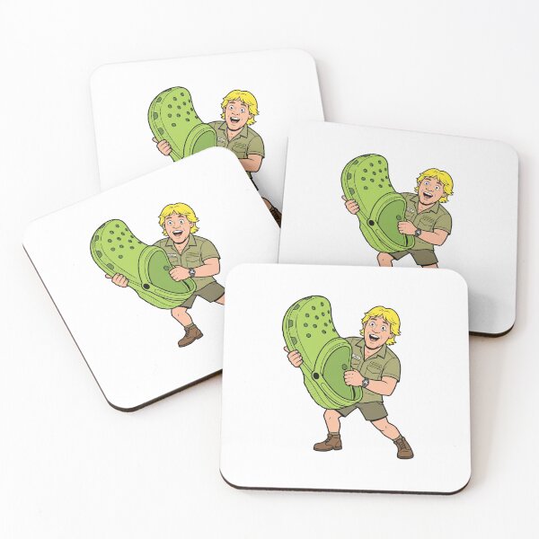 Item preview, Crocodile Hunter Holding Giant Green Clog Funny Pun Art designed and sold by Pavnud.