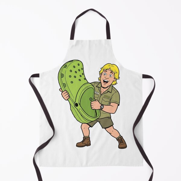 Item preview, Crocodile Hunter Holding Giant Green Clog Funny Pun Art designed and sold by Pavnud.