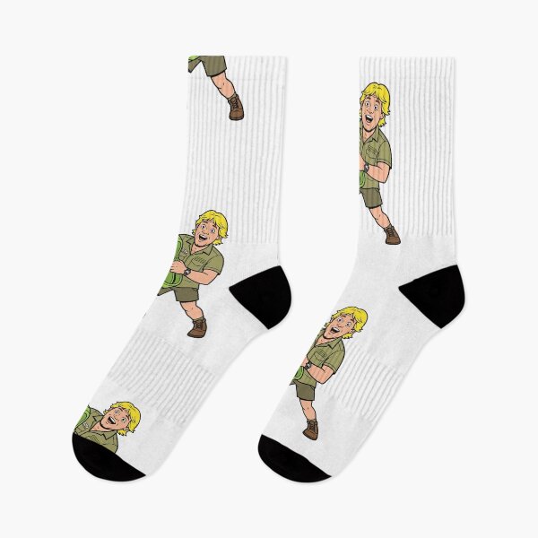 Item preview, Crocodile Hunter Holding Giant Green Clog Funny Pun Art designed and sold by Pavnud.