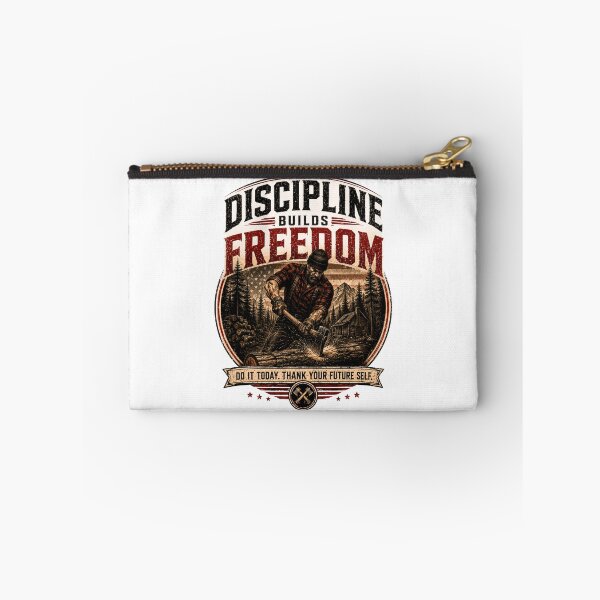 Item preview, Discipline Builds Freedom - Vintage Lumberjack Motivation T-Shirt designed and sold by DomKo10.
