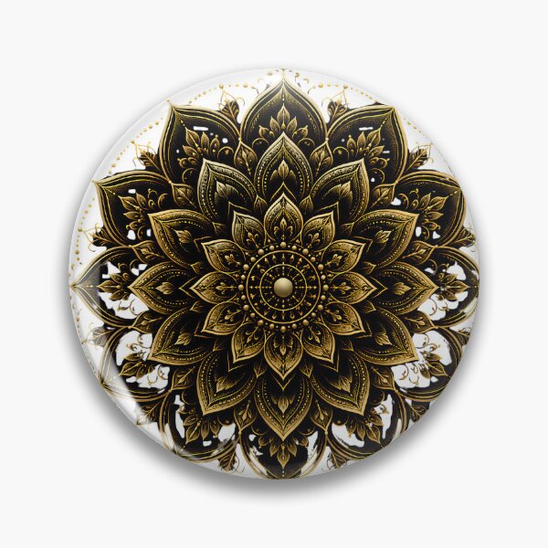 Item preview, Golden Lotus Mandala | Elegant Floral Geometric Design designed and sold by CalmMandala.