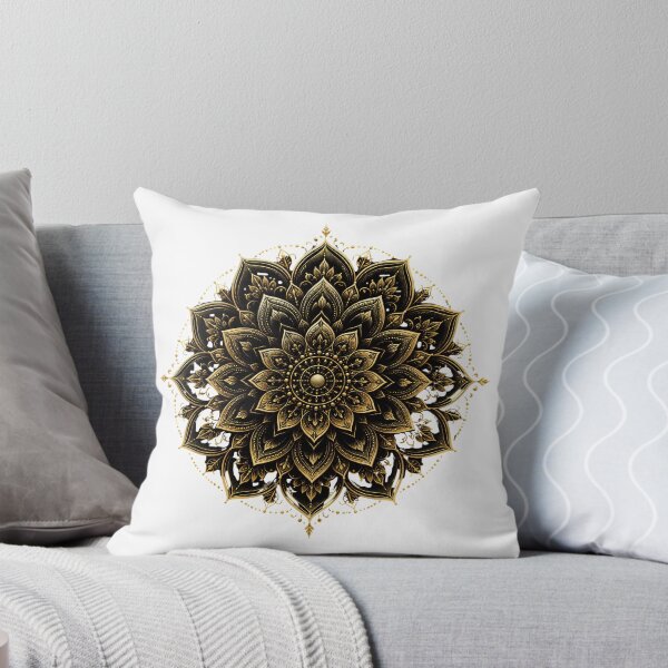 Item preview, Golden Lotus Mandala | Elegant Floral Geometric Design designed and sold by CalmMandala.