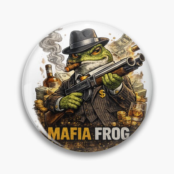 Item preview, Mafia Frog Gangster Vintage T-Shirt | Funny Mob Frog Illustration designed and sold by Norique_7.