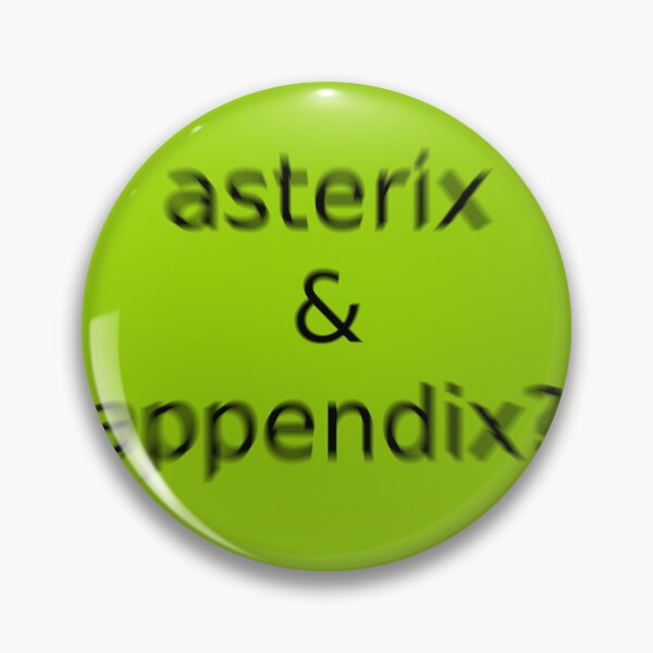 Item preview, Asterix and Appendix Green Question Unique Artwork Sign designed and sold by Doctor Schtrudel.