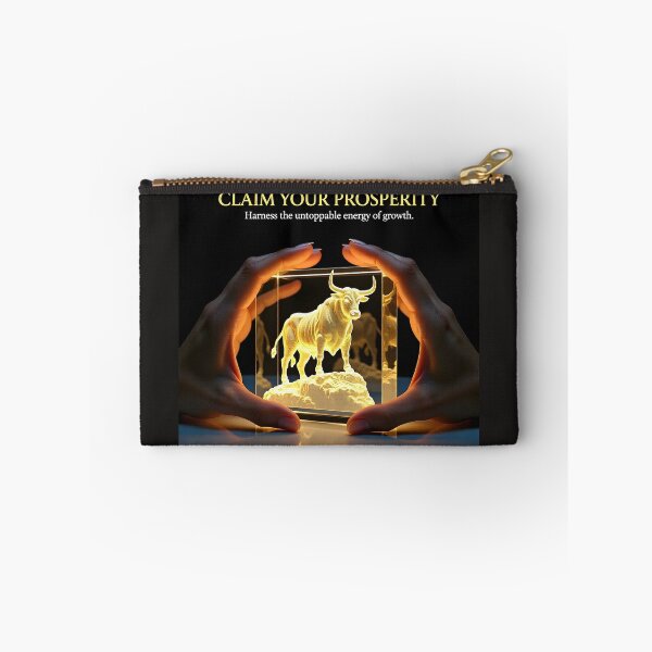 Item preview, Claim Your Prosperity Bull Cube Poster: Luxury Wealth Energy Fine Art Canvas designed and sold by Creative-RE.