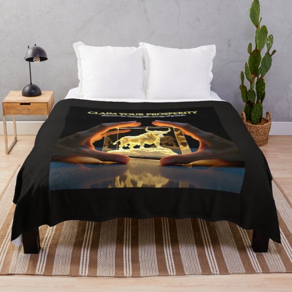 Item preview, Claim Your Prosperity Bull Cube Poster: Luxury Wealth Energy Fine Art Canvas designed and sold by Creative-RE.