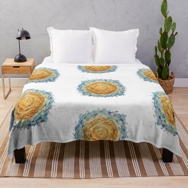 Item preview, Impasto Sun Swirl Van Gogh Style Thick Oil Paint Texture Art designed and sold by Pavnud.