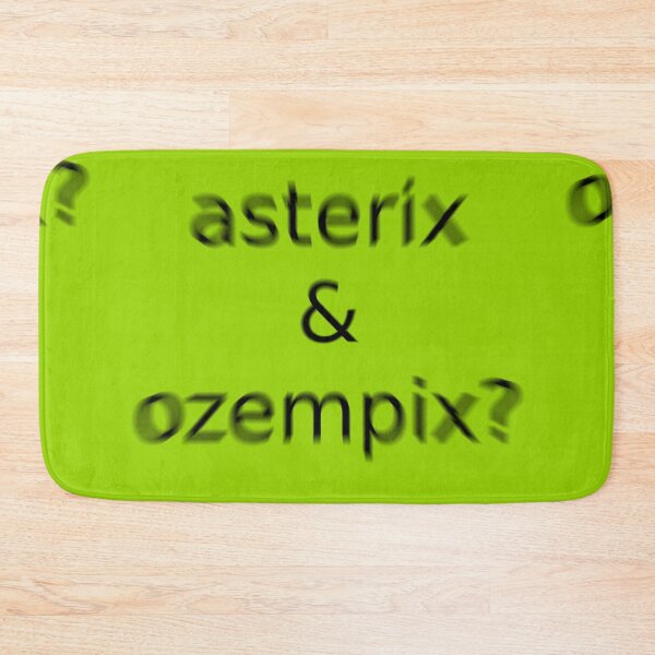 Item preview, Asterix and Ozempix Green Question Unique Artwork Sign designed and sold by Doctor Schtrudel.