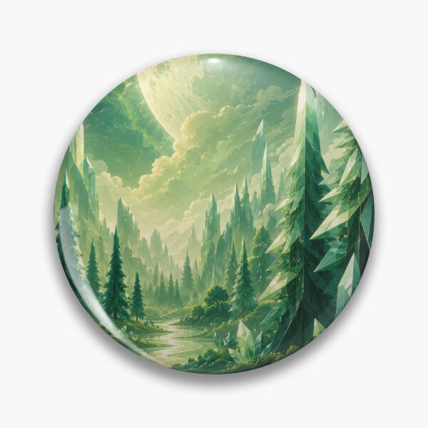 Item preview, Emerald Moon over the Crystal Forest  designed and sold by Sketchlegacy.