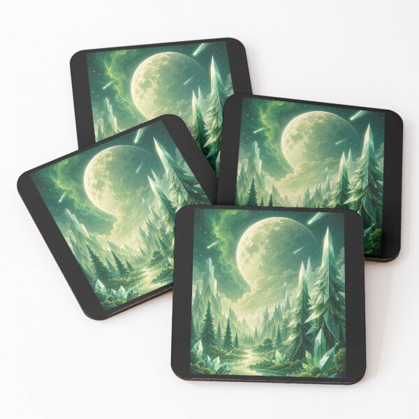 Item preview, Emerald Moon over the Crystal Forest  designed and sold by Sketchlegacy.