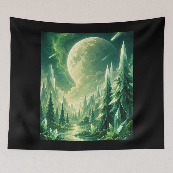 Item preview, Emerald Moon over the Crystal Forest  designed and sold by Sketchlegacy.