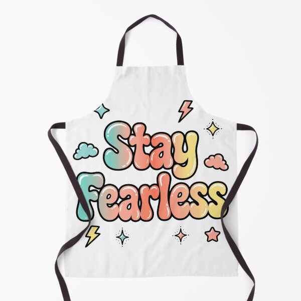 Item preview, Stay Fearless Pastel Aqua Coral Yellow Lightning Cloud Retro Quote designed and sold by AuraVibesArts .