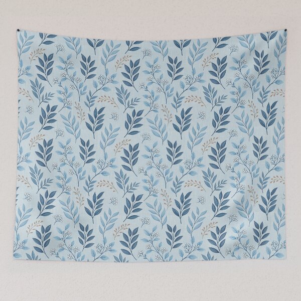 Item preview, Botanical blue designed and sold by Blue-Fall.