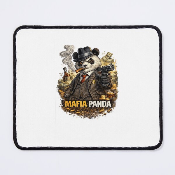 Item preview, Mafia Panda Gangster Vintage T-Shirt | Funny Mob Panda Illustration designed and sold by Norique_7.