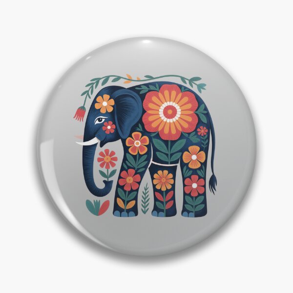 Item preview, an elephant in a decorative pattern style designed and sold by 123ks.