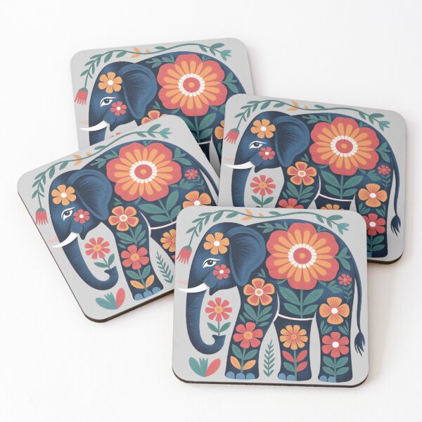 Item preview, an elephant in a decorative pattern style designed and sold by 123ks.