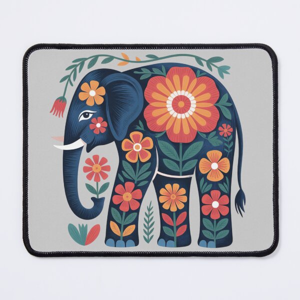 Item preview, an elephant in a decorative pattern style designed and sold by 123ks.