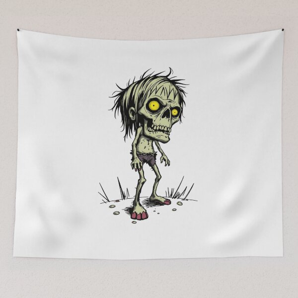 Item preview, Creepy Big Eyed Zombie Skeleton Cartoon designed and sold by ERODED SELF.