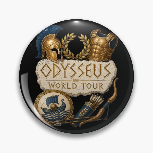 Item preview, Odysseus World Tour Stone Relief Trophy Collection Art Ancient Greek Mythology Humor Gift for Mythology Lovers designed and sold by Nightarel.