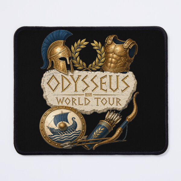 Item preview, Odysseus World Tour Stone Relief Trophy Collection Art Ancient Greek Mythology Humor Gift for Mythology Lovers designed and sold by Nightarel.