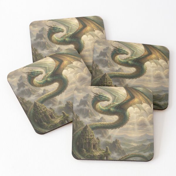 Item preview, Guardian Dragon Legend | Mystical Gold & Emerald Fantasy Art--#DragonArt # designed and sold by mo-carnival.